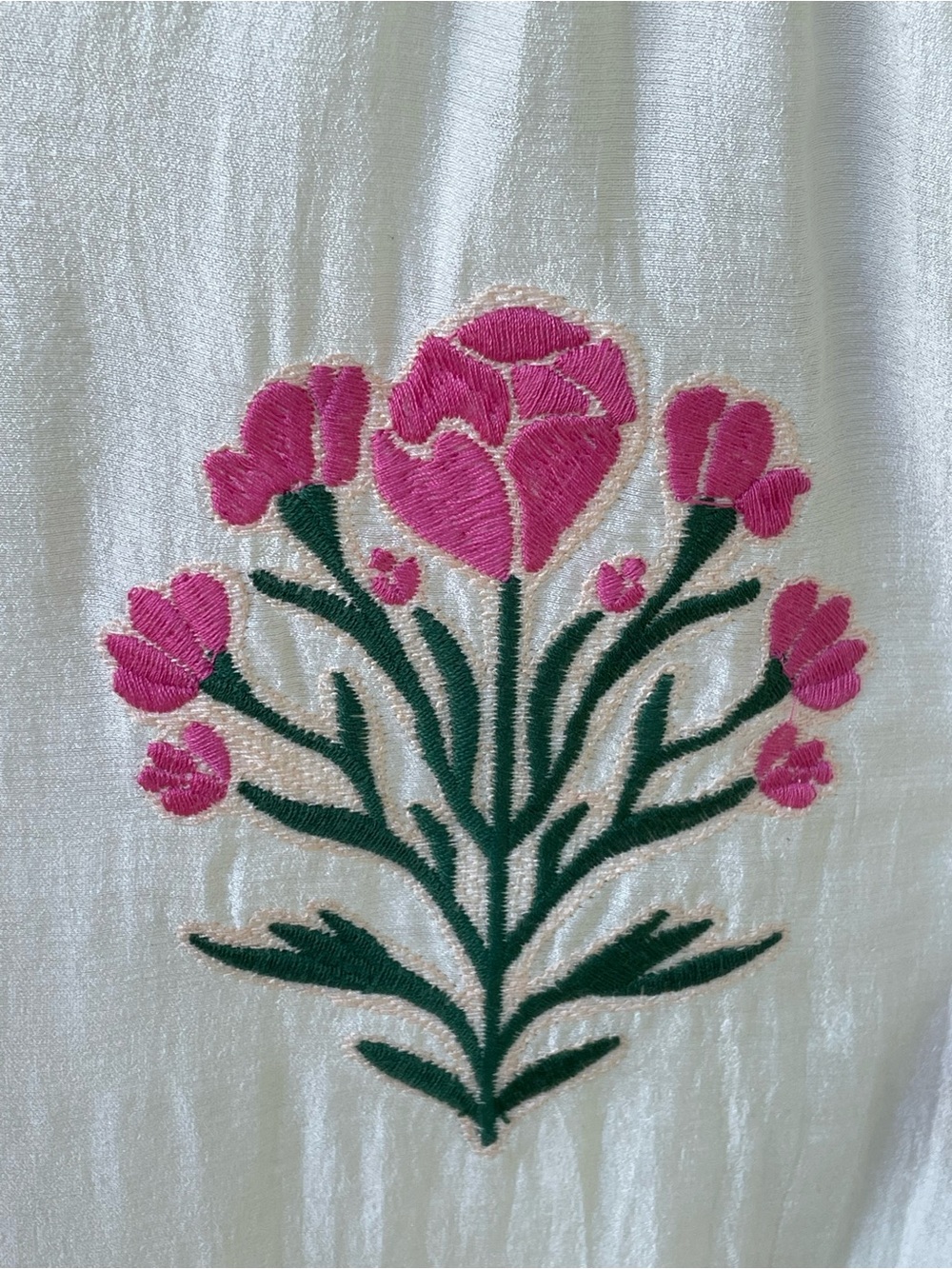 Umgee Large NWT White Pink Floral Embroidered Ruffle Mini Dress - Picture 5 of 8